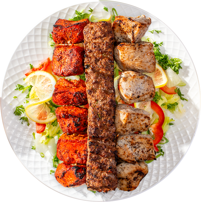 Mix Grill Over Salad