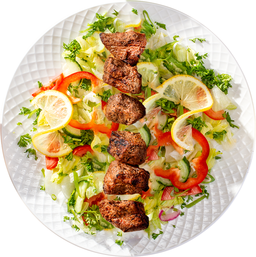Beef Tikka Over Salad