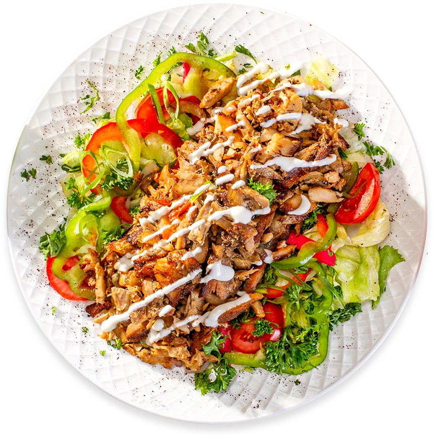 Chicken Shawarma Over Salad Or Fries