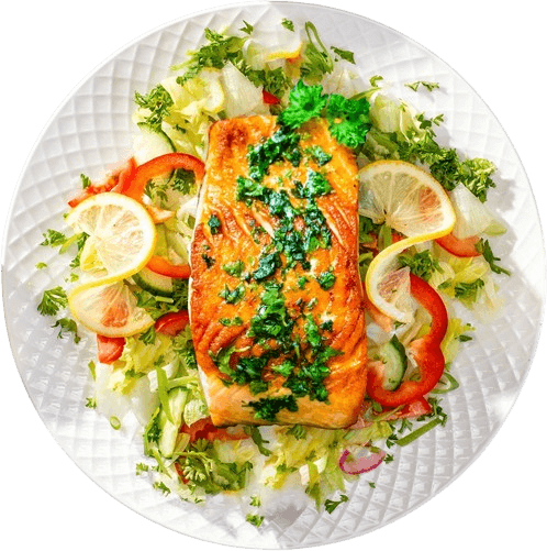Atlantic Salmon Over Salad